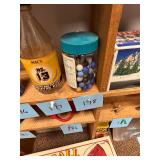 Assorted Glass Marbles in Jar