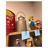 Vintage Galvanized Metal Milk Can