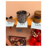 Vintage Blue Speckled Enamelware Mug