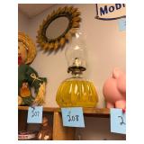 Vintage Glass Oil Lamp