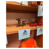 Vtg Painted Metal Cowboy Figurine
