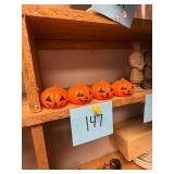 Vintage Plastic Jack-O-Lantern Figurines