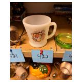 Vintage Fire-King Tiger Milk Glass Mug