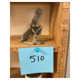 Vtg Pewter Eagle Figurine
