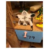 Vtg Ceramic Double Dog Figurine