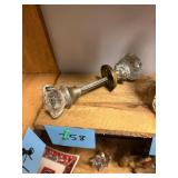 Antique Fluted Glass Door Knob Set