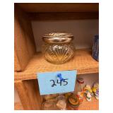 Vintage Pressed Glass Vanity Jar