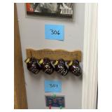 Vintage Little Brown Jug Hanging Spice Rack