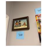 Vintage Black Americana Postcard Framed