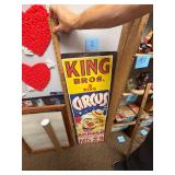 Vtg King Bros 3 Ring Circus Poster