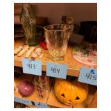 Vintage Glass Tumbler Silver Rim
