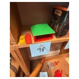 Vintage Plastic Toy Garage And Cars