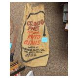 Vintage Colorado Pinto Bean Burlap Sack