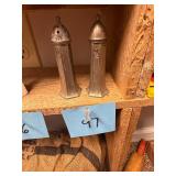 Vintage Metal Salt And Pepper Shakers