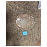 Vintage Pink Depression Glass Platter