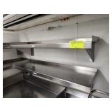TWO STAINLESS STEEL SHELVES