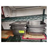 TWELVE 1/2 SIZE STAINLESS STEEL PANS