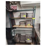 COATED RACK ONLY NO CONTENTS WITH SHELVES