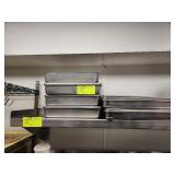 FIVE STAINLESS STEEL BINS WITH LIDS