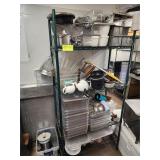 RACK WITH ASSORTED CONTENTS