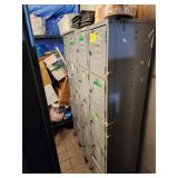 FOUR SETS OF FIVE LOCKERS