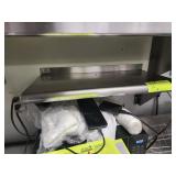 TWO STAINLESS STEEL SHELVES