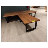 RECT. WOOD TOP METAL FRAME COCKTAIL TABLES