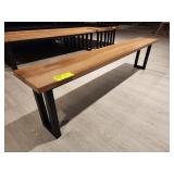 RECT. WOOD TOP METAL FRAME BENCHES
