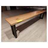 RECT. WOOD TOP METAL FRAME BENCHES