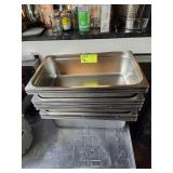 TWELVE FULL SIZE STAINLESS STEEL PANS