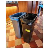 FIVE SLIM JIM TRASH CANS