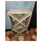 TWO WOOD BOTTLE HOLDERS EACH 20' x 12' x 20'