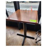 WOOD TOP HIGH TOP TABLE 24' AND 24' x 43' TALL