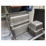 50 ASSORTED SIZE STAINLESS STEEL PANS