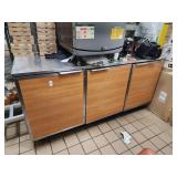 3 DOOR SS WORK TOP CABINET 6'X30'X3' TALL