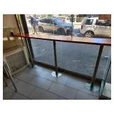 HIGH TOP STONE COUNTER W/ SS BASES 98' X 14' X 41'