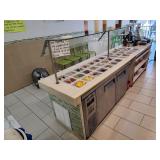 TURBO AIR 60' OPEN TOP REFRIG W/ QUARTZ COUNTER