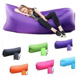 DERJLY Inflatable Lounger Air Sofa Hammock-Portabl