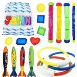 JOYIN 18Pcs Diving Pool Toys for Kids, Swimming Po
