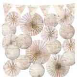 Tujoe 19 Pcs Map Classroom Decorations Travel Them