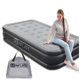 EZ INFLATE Air Mattress with Built in Pump - Twin