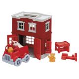 Green Toys Fire Station Playset - 8 Piece Pretend