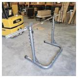 squat rack with 7 foot olymic barbell used