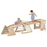 Toddler Climbing Toys, 5 in 1 Triangle Climber wit