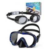 VOSOIR Adult Swim Goggles and Snorkel Mask Set, Pa