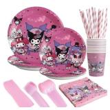 Kulomi Birthday Party Supplies, Kawaii Party Table