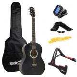 RockJam Acoustic Guitar Superkit Includes Stand, G