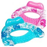 Sloosh Inflatable Pool Floats Adult, 2 Pack Pool C