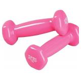 Dumbbells Hand Weights Set of 2 - 1 lb Vinyl Coate