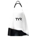 TYR Hydroblade Swim Training Fins, Clear, XX-Large